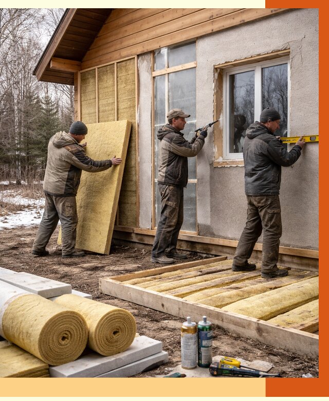 Утепление дачного дома в Удомле от 4935 руб/м2 — недорого | ТепломастерДмл