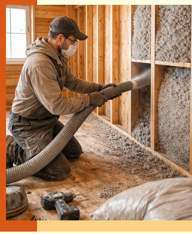 Утепление дачного дома эковатой в Удомле — быстро и надёжно