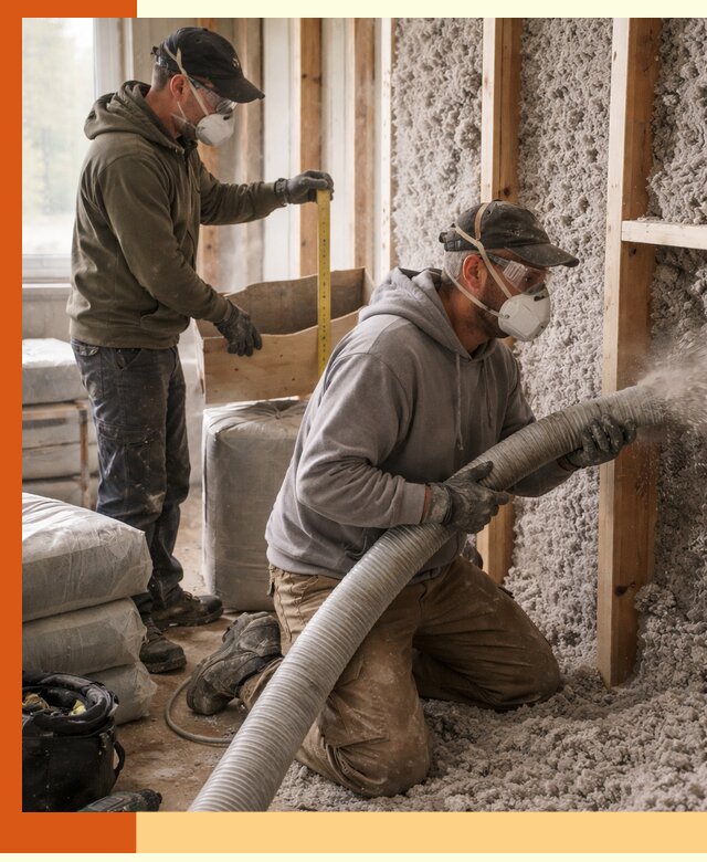 Утепление таунхауса эковатой в Удомле для максимально теплых стен