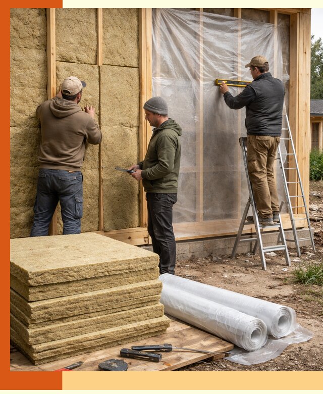 Утепление каркасного дома в Удомле под ключ с гарантией качества