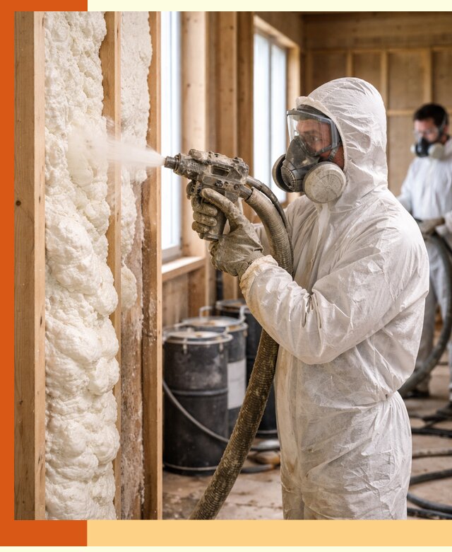 Утепление каркасного дома пенополиуретаном в Удомле