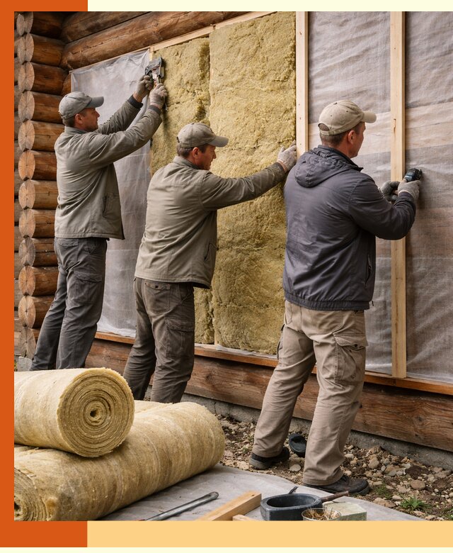 Утепление деревянного дома в Удомле эффективными технологиями