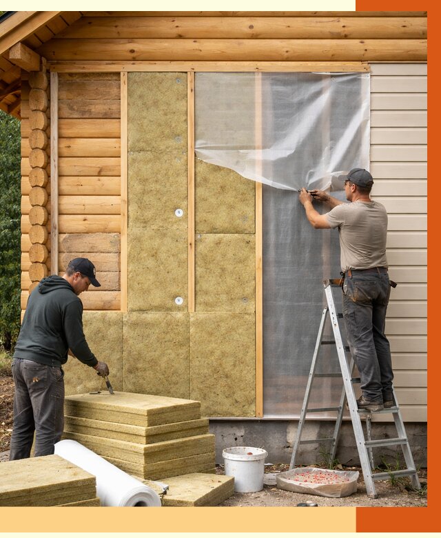 Утепление дома из бруса в Удомле от 3896 руб./м2 — работы под ключ | ТепломастерДмл