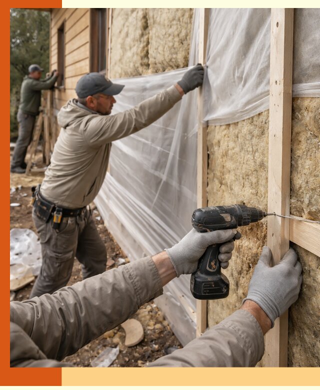 Утепление дома из бруса в Удомле качественно и долговечно