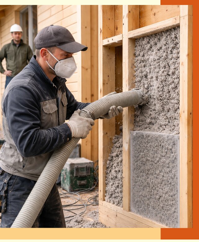 Утепление дома из бруса эковатой в Удомле от 1922 руб/м2 | ТепломастерДмл