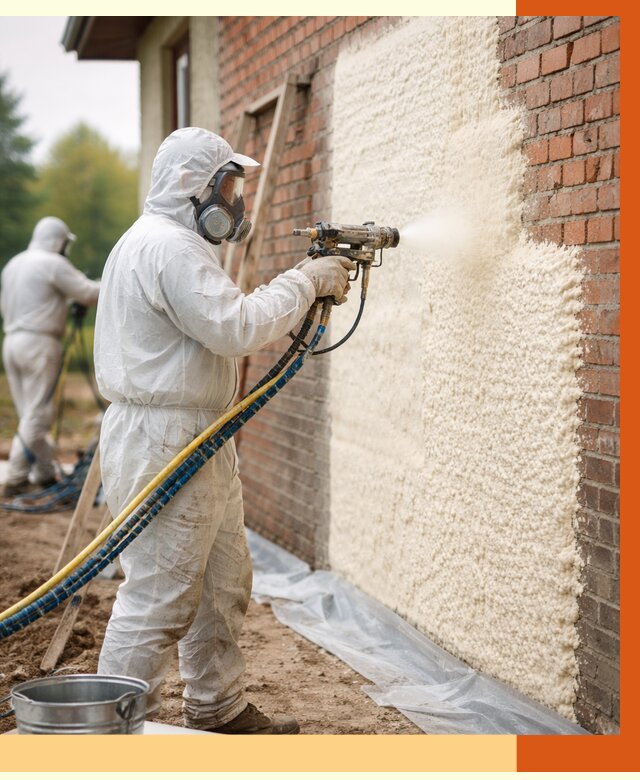 Утепление кирпичного дома ППУ в Удомле под ключ от 6753 руб. | ТепломастерДмл