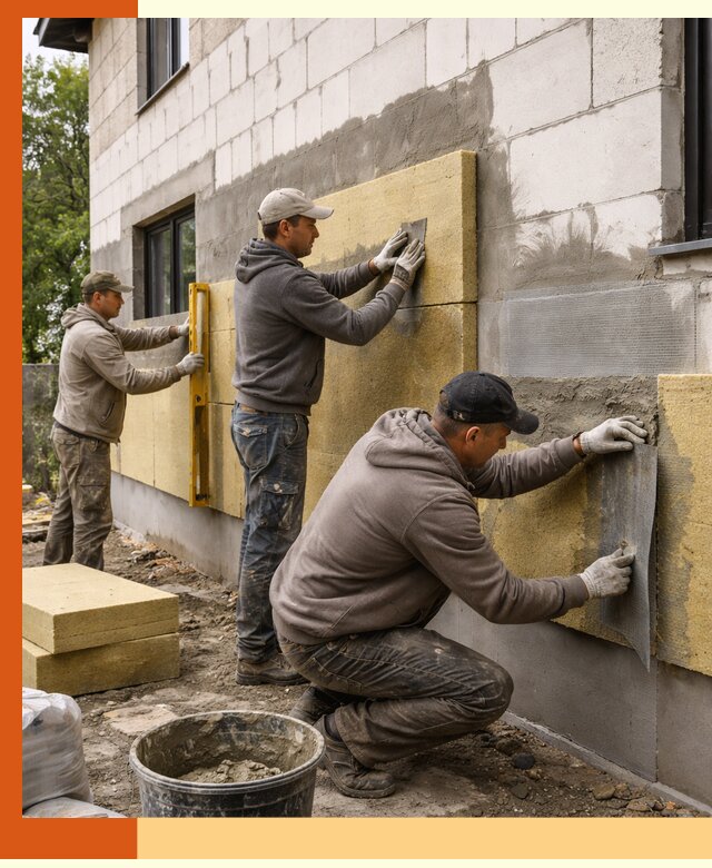 Утепление дома из газобетона в Удомле качественно и долговечно