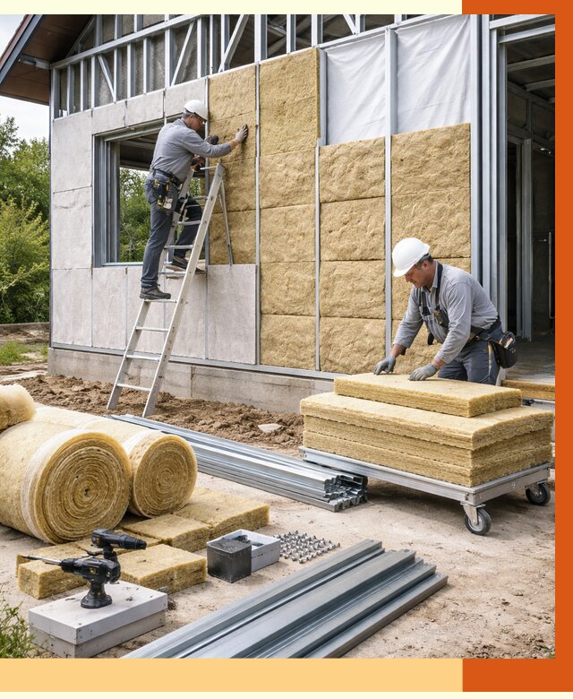 Утепление дома из ЛСТК в Удомле от 5402 руб./м² — профессионально | ТепломастерДмл