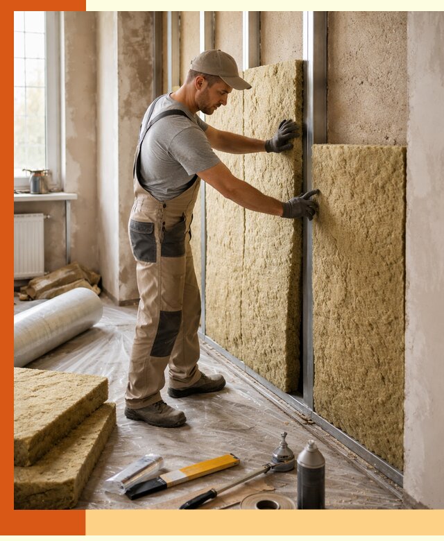 Утепление квартиры в Удомле — комплексная теплоизоляция стен и полов