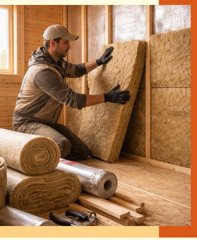 Утепление бани в Удомле под ключ от 4675 руб./м2 — утеплить потолок, пол и стены | ТепломастерДмл