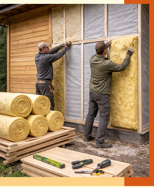 Утепление бани снаружи в Удомле от 88307 руб. под ключ | ТепломастерДмл