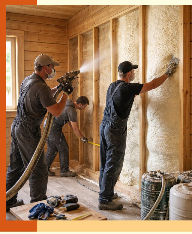 Утепление бани пенополиуретаном (ППУ) в Удомле