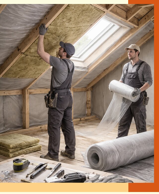 Утепление крыши изнутри мансарды в Удомле от 4363 руб./м² | ТепломастерДмл