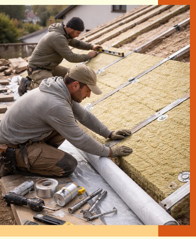 Утепление крыши снаружи в Удомле под ключ от 1247 руб./м2 | ТепломастерДмл