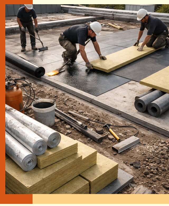 Утепление плоской крыши в Удомле — надежная теплоизоляция и герметизация