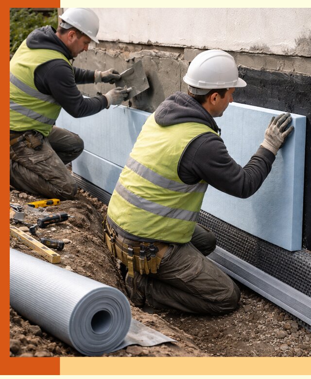 Утепление фундамента снаружи в Удомле — профессиональная теплоизоляция