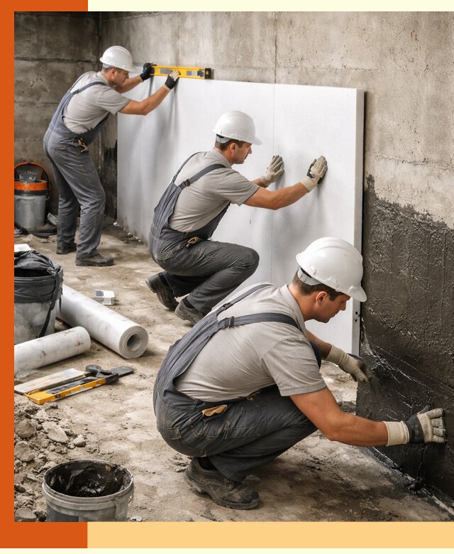 Утепление фундамента изнутри профессионально в Удомле