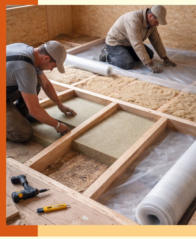 Профессиональное утепление деревянного пола в Удомле