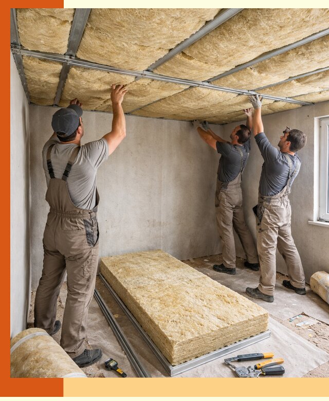 Утепление потолка в Удомле — тепло и без сквозняков