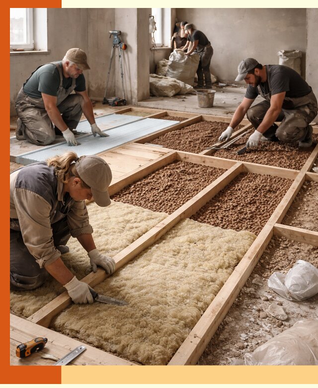 Утепление перекрытий жилых и промышленных зданий в Удомле