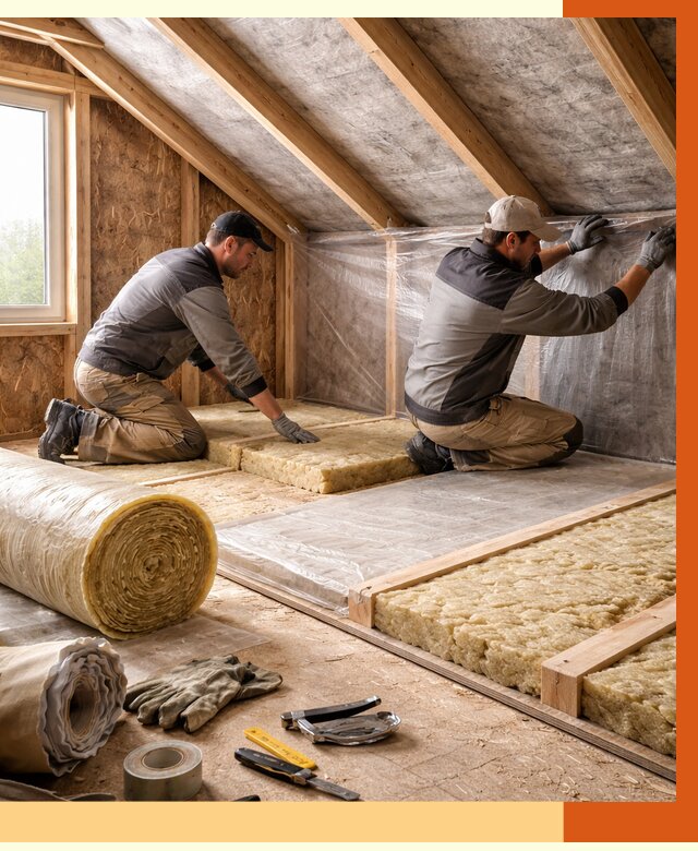 Утепление чердака в Удомле от 7792 руб/м² — теплоизоляция и комплексное утепление под ключ | ТепломастерДмл
