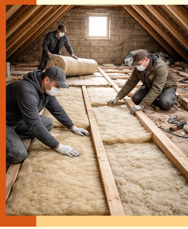 Утепление чердака в Удомле — профессиональная теплоизоляция кровли