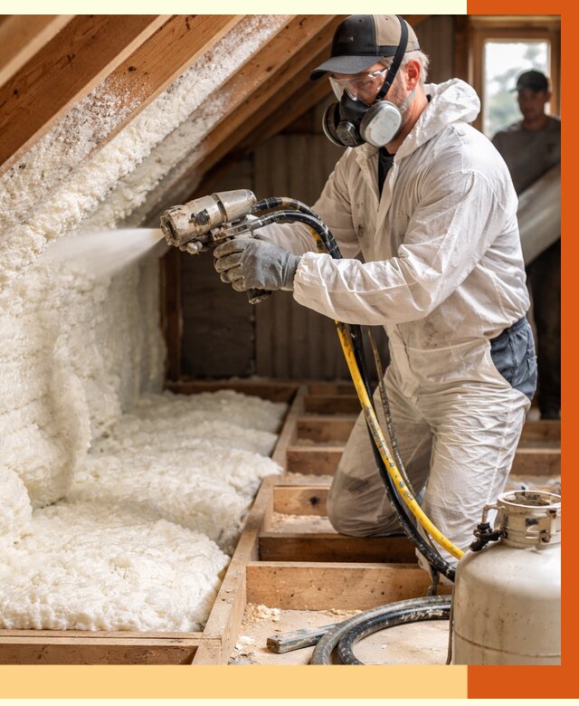 Утепление чердака ППУ в Удомле от 8955 руб./м2 — услуга под ключ | ТепломастерДмл