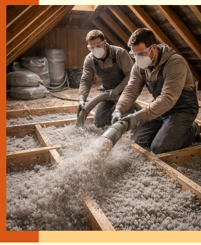Утепление чердака эковатой в Удомле — быстро и надёжно