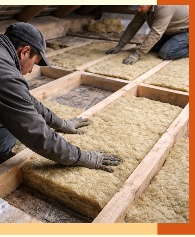 Утепление чердака минватой в Удомле от 3636 руб/м2 под ключ | ТепломастерДмл