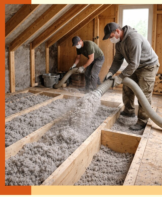 Утепление мансарды эковатой в Удомле с гарантией качества