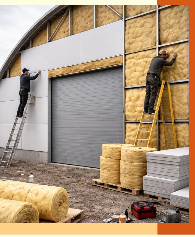 Утепление ангара пенополиуретаном в Удомле от 7480 руб./м² — комплекс от ТепломастерДмл