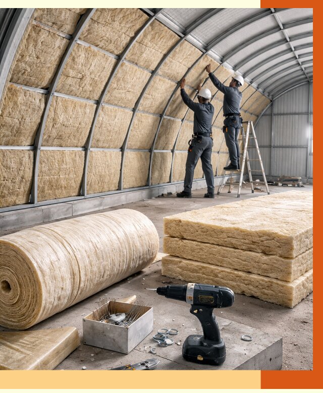 Утепление арочного ангара в Удомле от 3324 руб./м2 под ключ | ТепломастерДмл