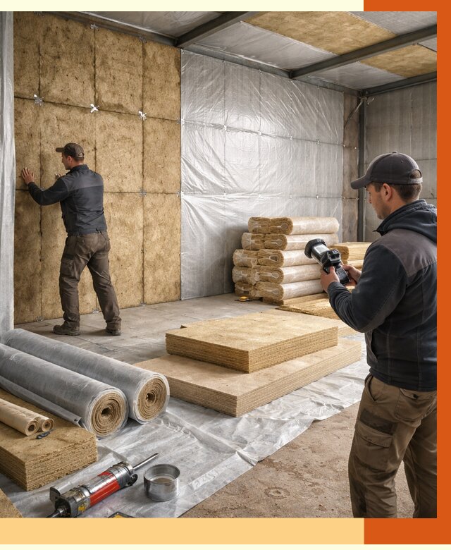 Утепление теплого склада в Удомле под ключ от 11947 руб/м² | ТепломастерДмл