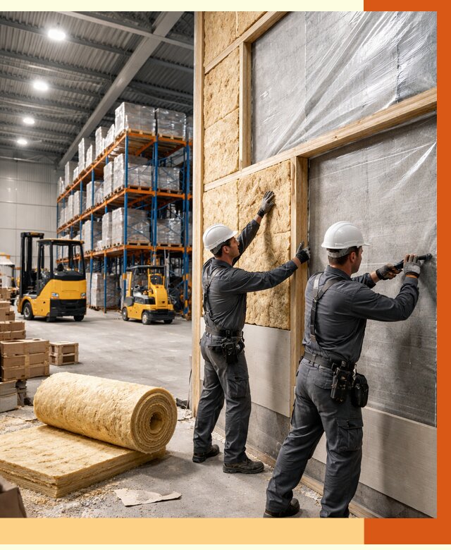 Утепление склада с техникой в Удомле от 4363 руб./м2 — комплексно под ключ | ТепломастерДмл