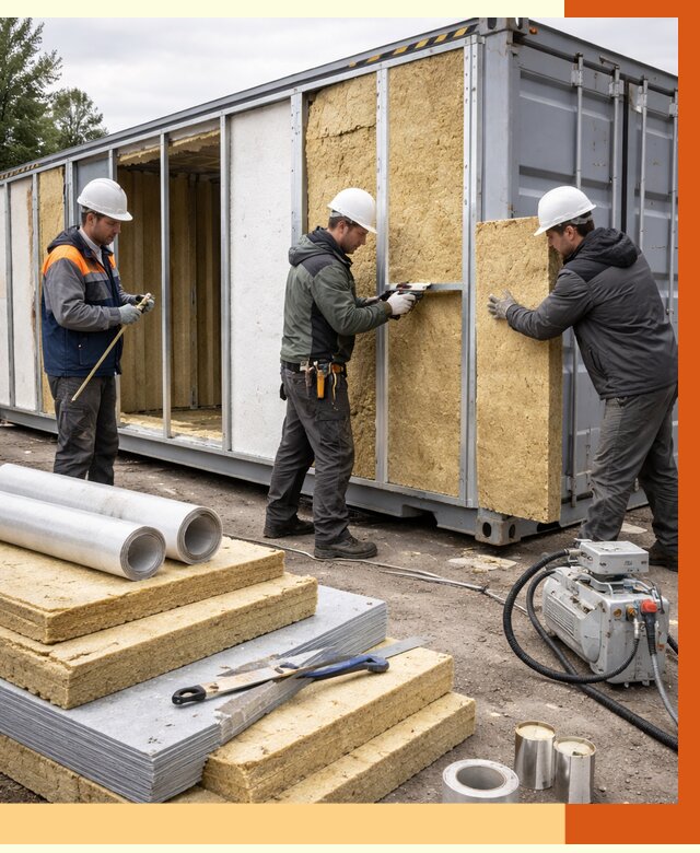 Утепление морского контейнера в Удомле от 3896 руб. под ключ | ТепломастерДмл