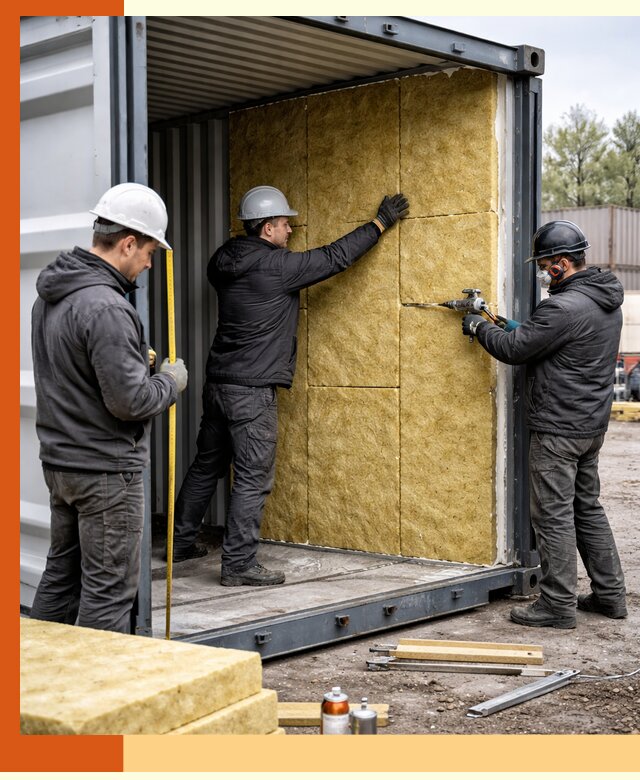 Утепление морского контейнера в Удомле: надежная теплоизоляция и защита