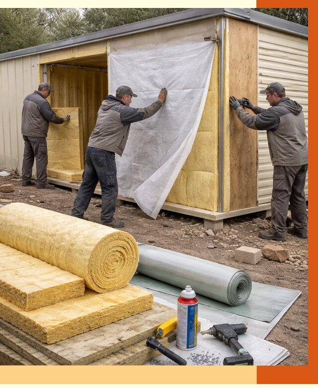 Утепление строительной бытовки в Удомле от 12986 руб. под ключ | ТепломастерДмл