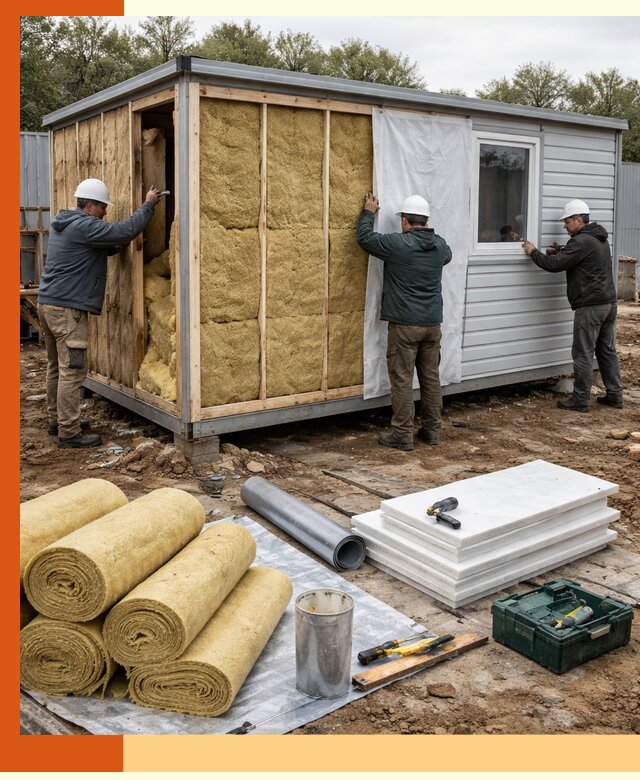 Утепление строительной бытовки под ключ в Удомле для любых условий