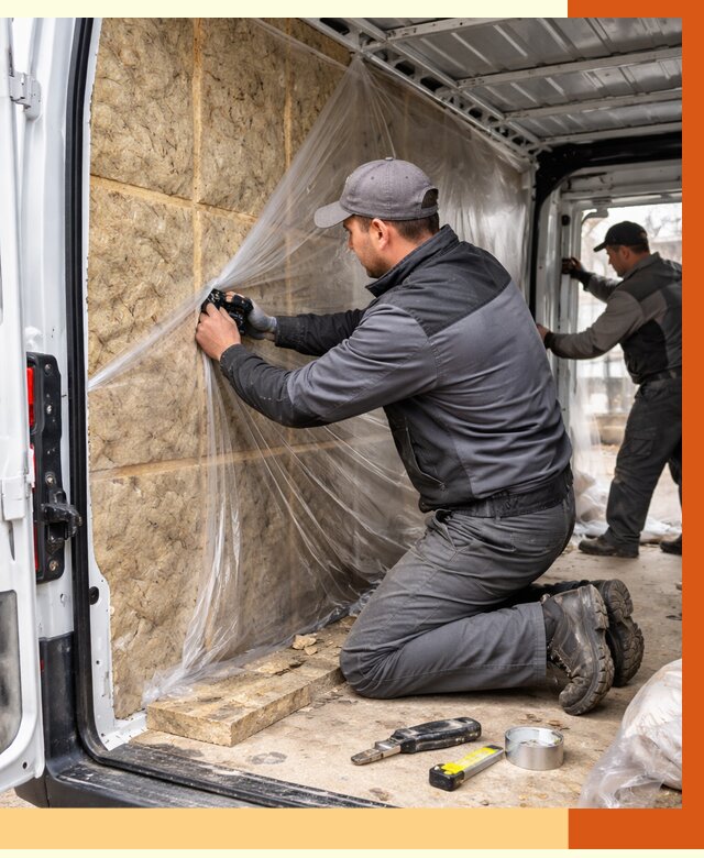 Утепление фургона в Удомле от 17142 руб/м2 — утепление фургона ППУ и кузова | ТепломастерДмл