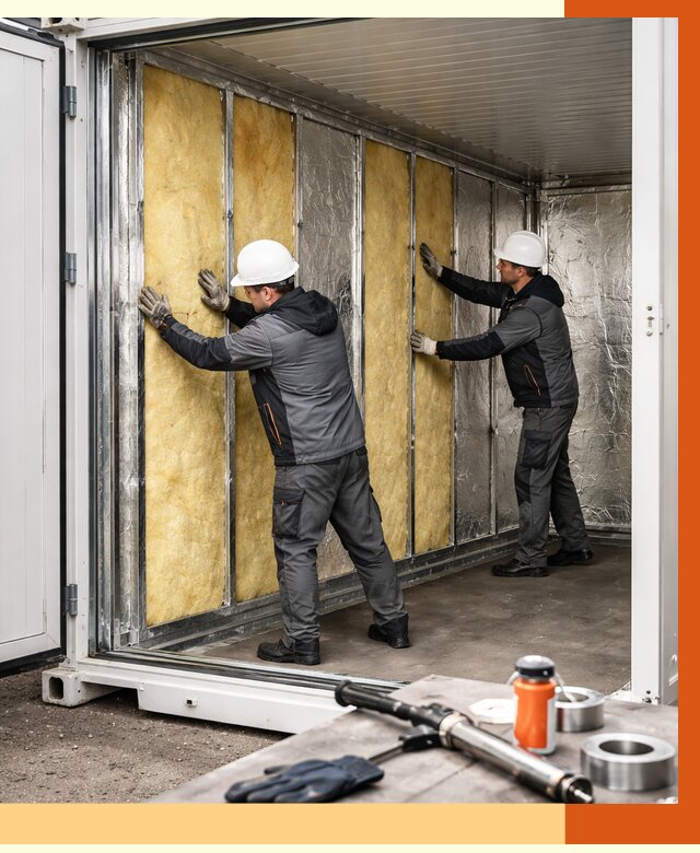 Утепление рефрижераторного контейнера в Удомле от 46751 руб./м² | ТепломастерДмл