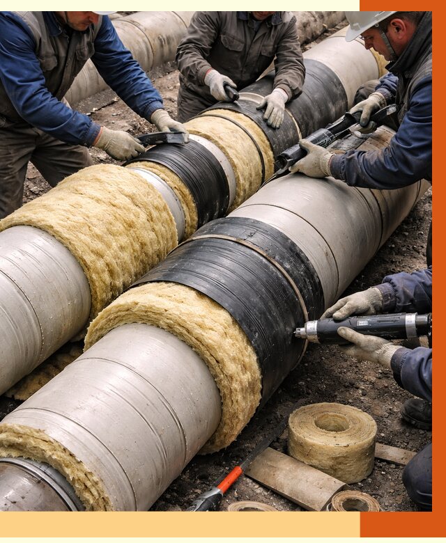 Утепление трубопровода в Удомле под ключ от 1922 руб. — надежно и выгодно | ТепломастерДмл