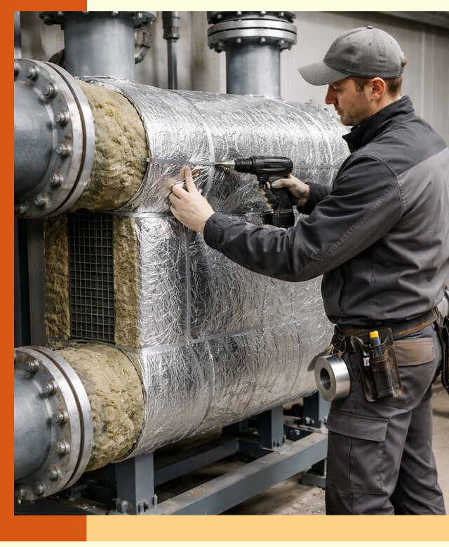 Утепление теплообменника в Удомле — профессиональная теплоизоляция оборудования