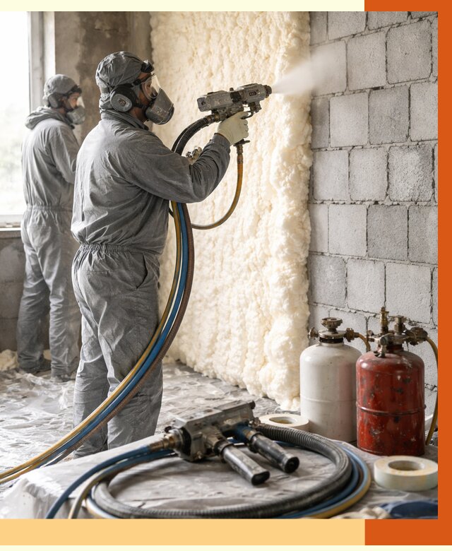 Утепление блочной стены ППУ в Удомле от 4415 руб./м² — ТепломастерДмл