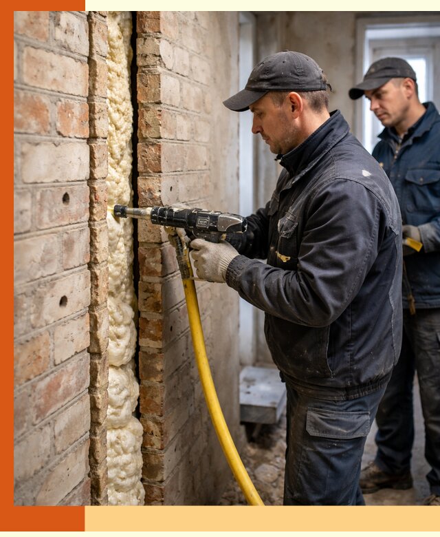 Межстеновое утепление пенополиуретаном в Удомле