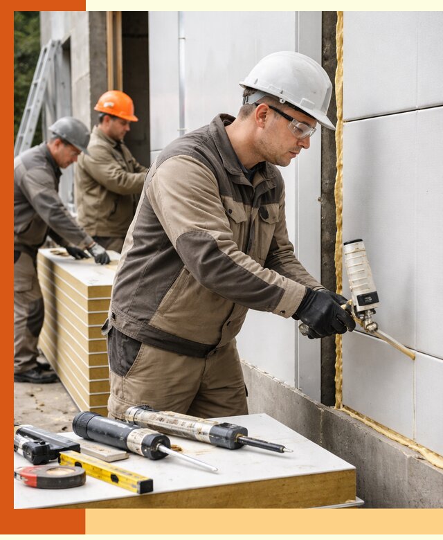Утепление сэндвич-панелей пенополиуретаном в Удомле