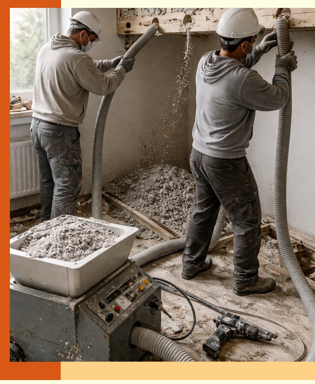 Заполнение пустот перекрытий пеной и наполнителями в Удомле