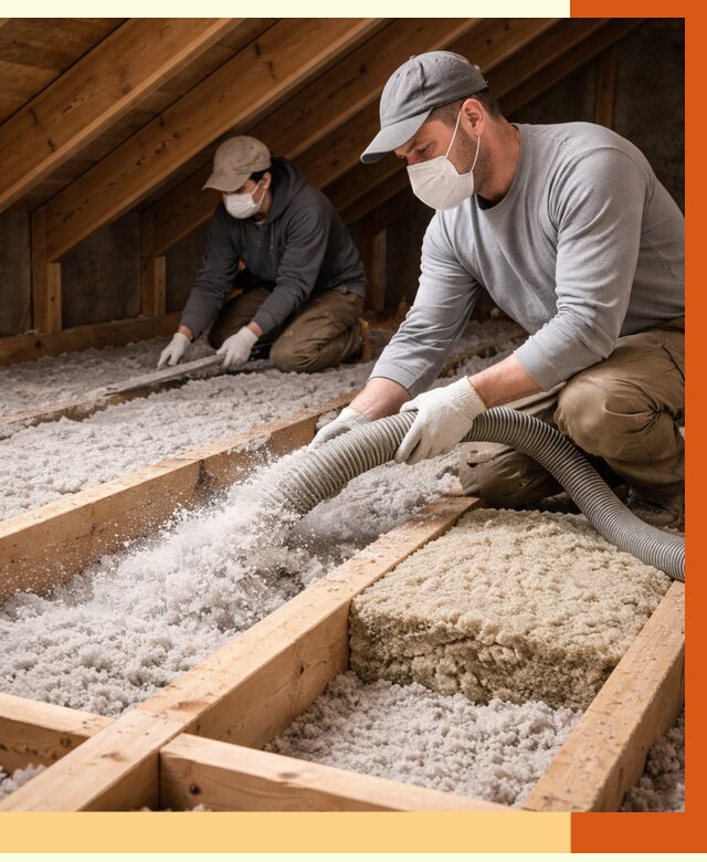 Заполнение полостей чердачного перекрытия в Удомле от 4675 руб. | ТепломастерДмл