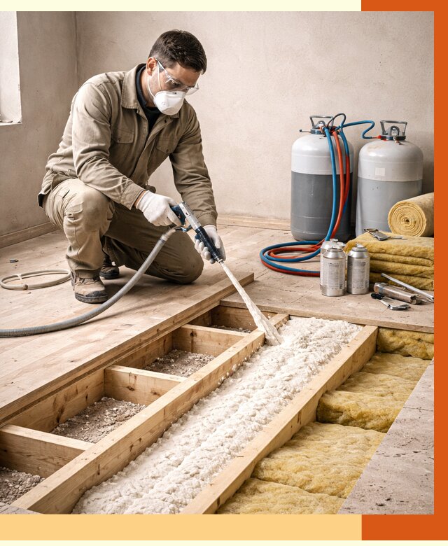 Заполнение полостей межэтажного перекрытия в Удомле от 4363 руб. | ТепломастерДмл