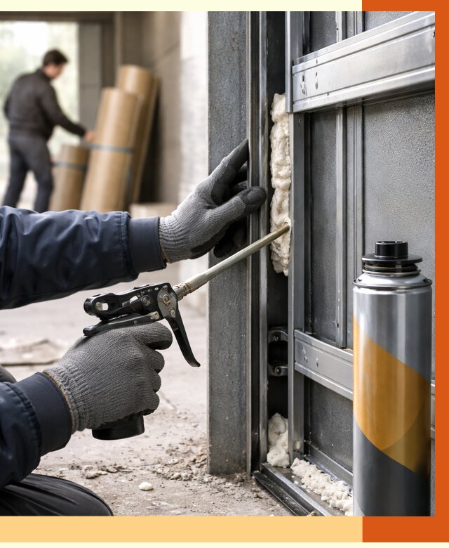 Заполнение пустот ворот в Удомле от 4675 руб. — заливка ППУ, утепление под ключ | ТепломастерДмл