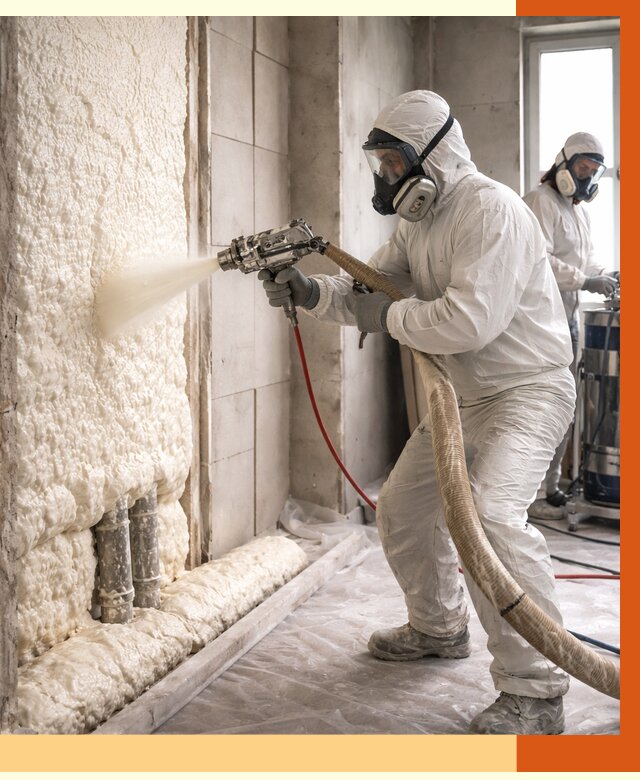 Напыление пенополиуретана в Удомле от 7792 руб./м2 — услуги и монтаж ППУ | ТепломастерДмл